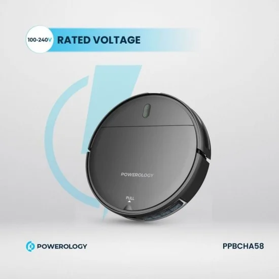 Powerology Smart Robovac Vacuum & Mop - Black